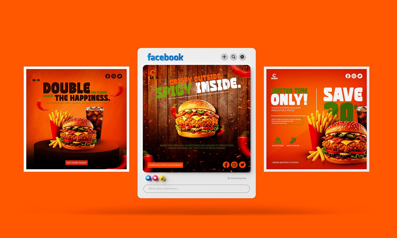 I will design premium restaurant and food social media posts